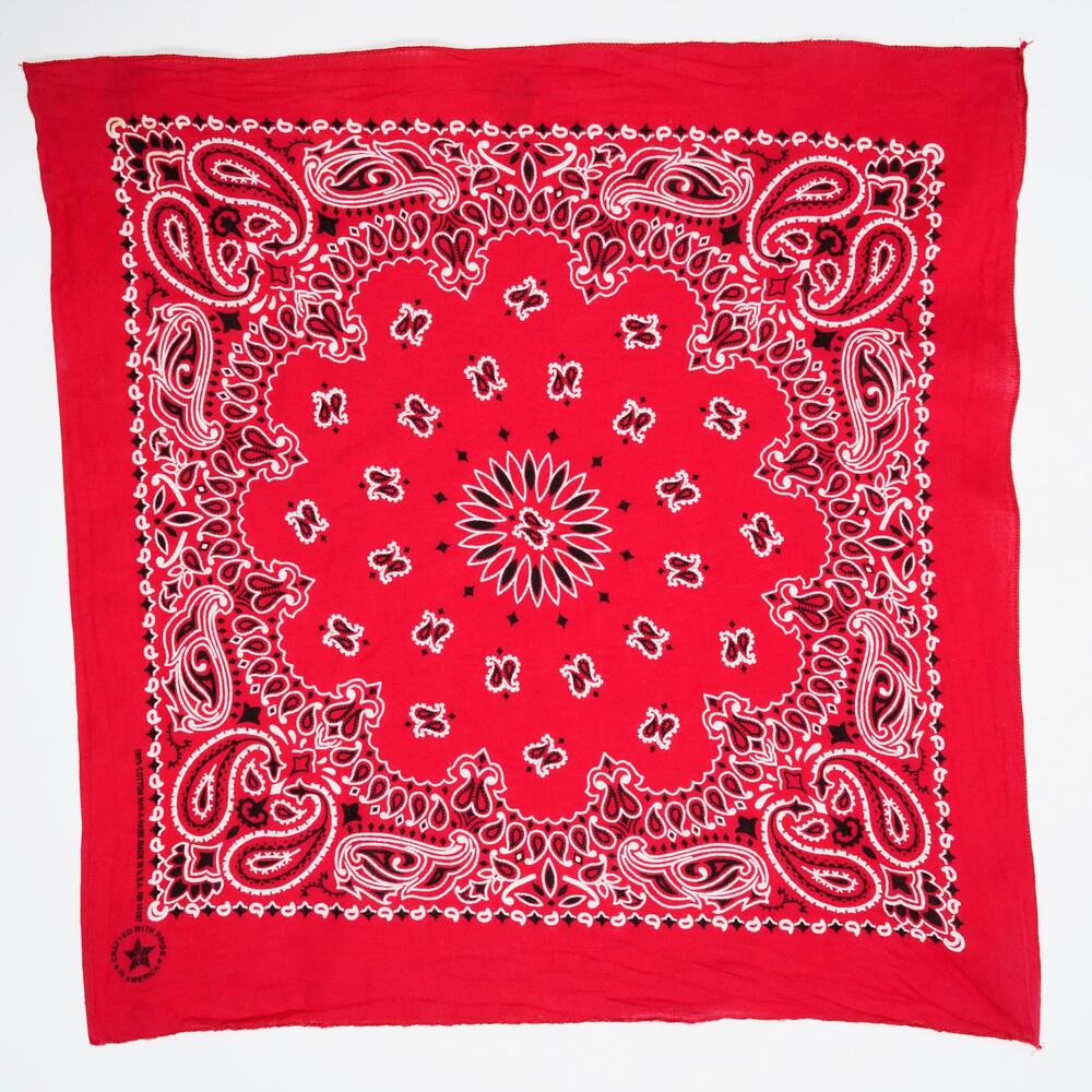 Vintage Hav-A-Hank Red Paisley Bandana Made in USA 100% Cotton Fast Color